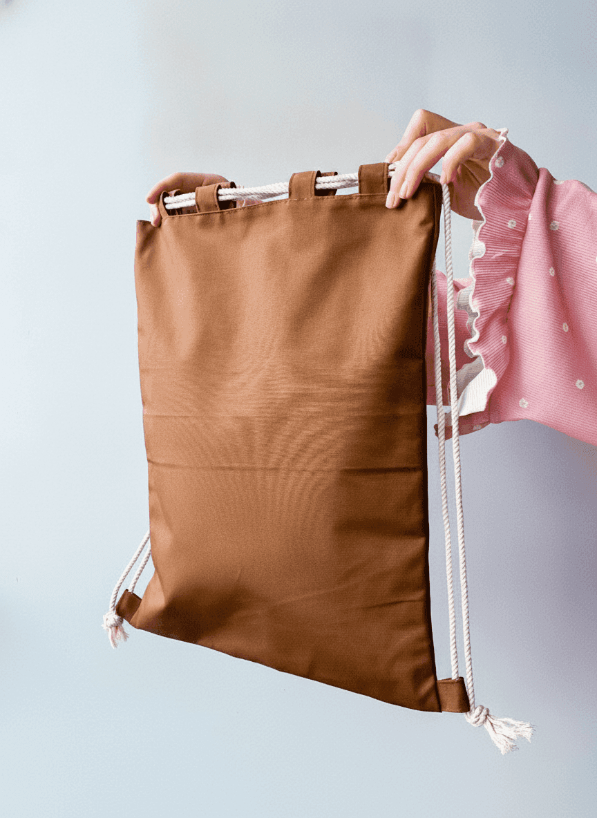 Mini Canvas Backpack Brown & Khaki