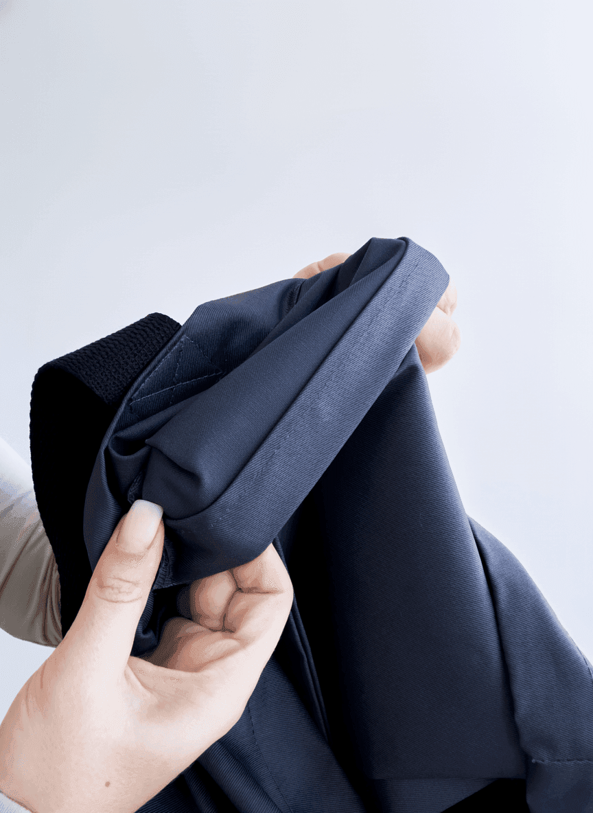 Шопер из хлопковой саржи с черными ручками на плечо