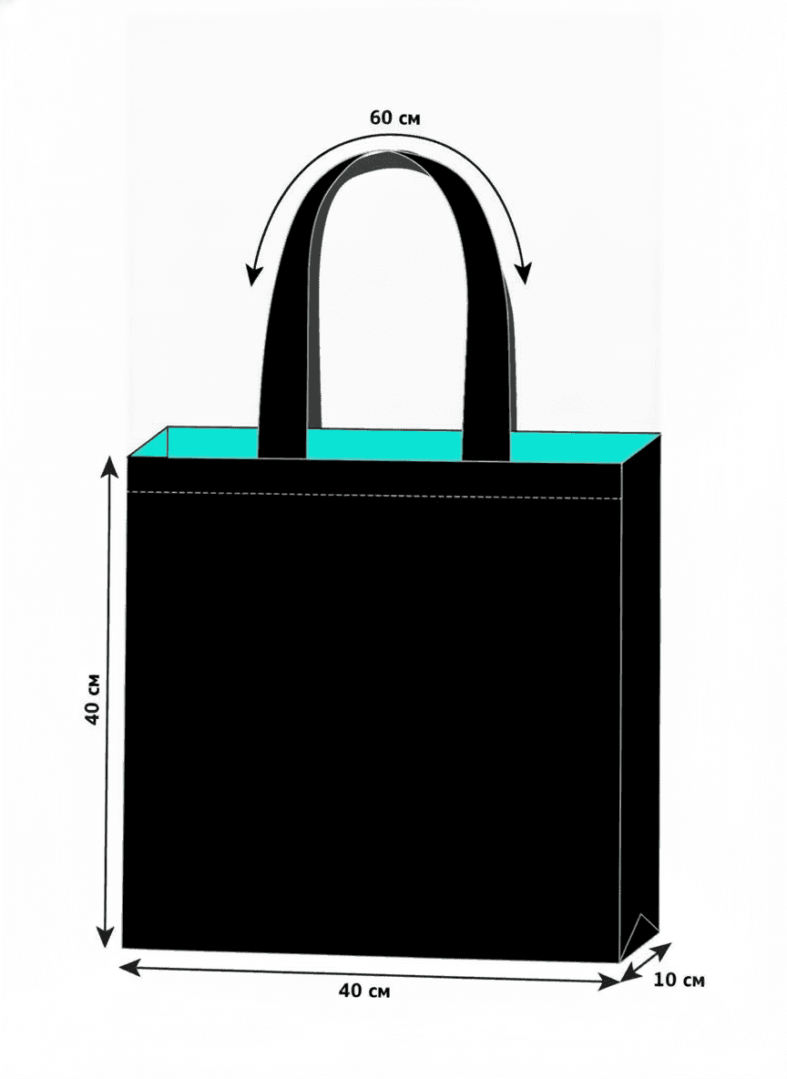 Black Winter Quilted Tote Bag
