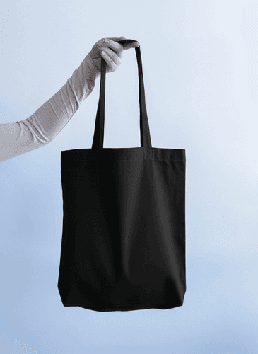 Шоппер из полупанамы с длинными ручками для покупок