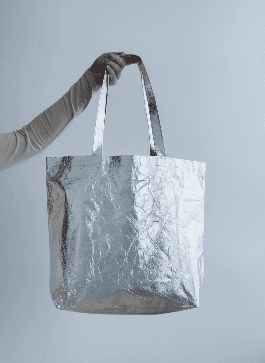 Шоппер из алюбонда с длинными ручками для промо