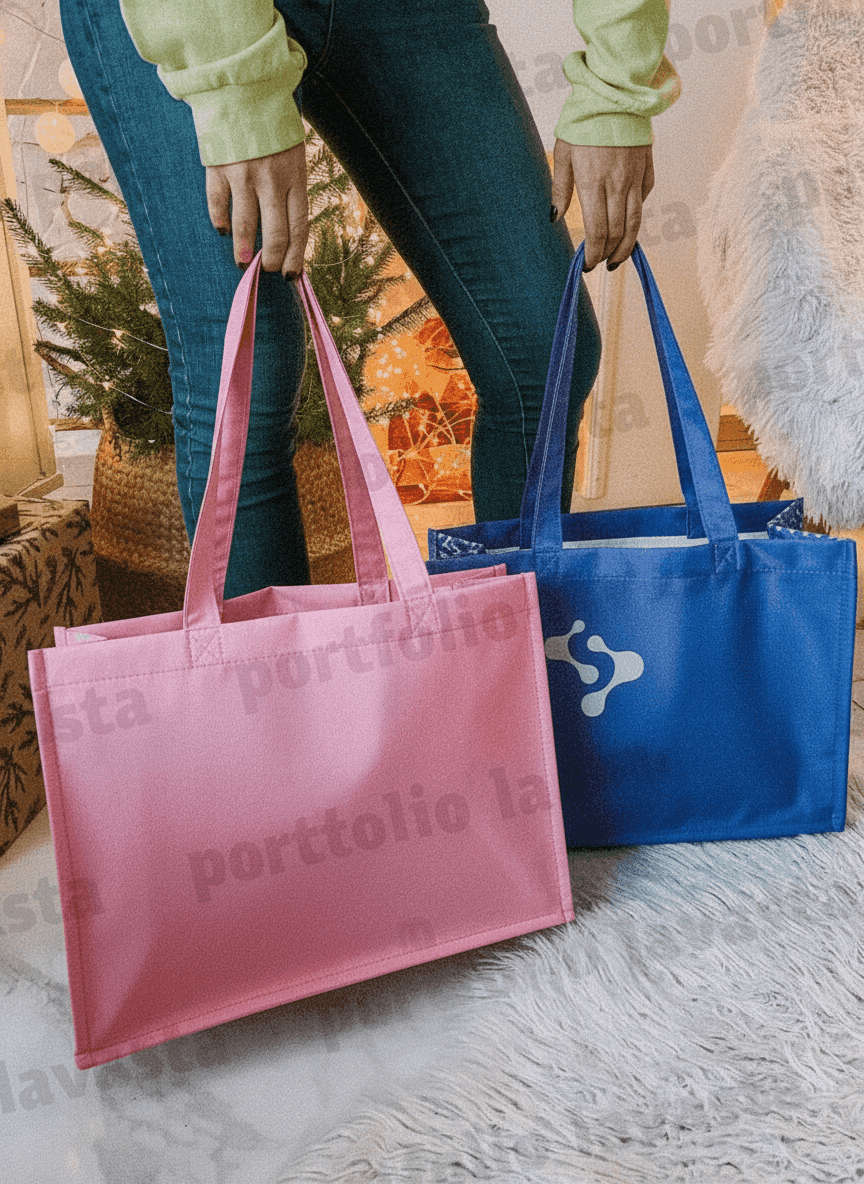 Lined Tote Bag with Rigid Sides