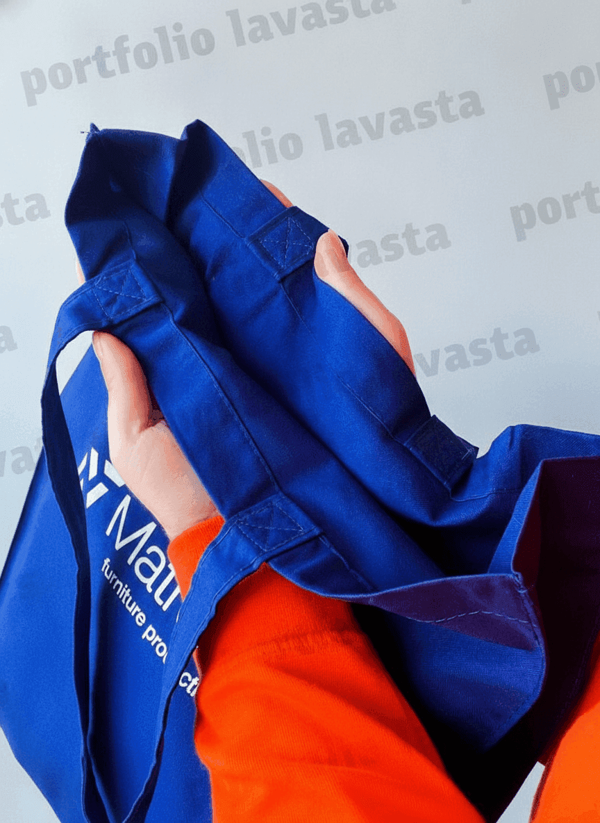 Blue Calico Tote Bag