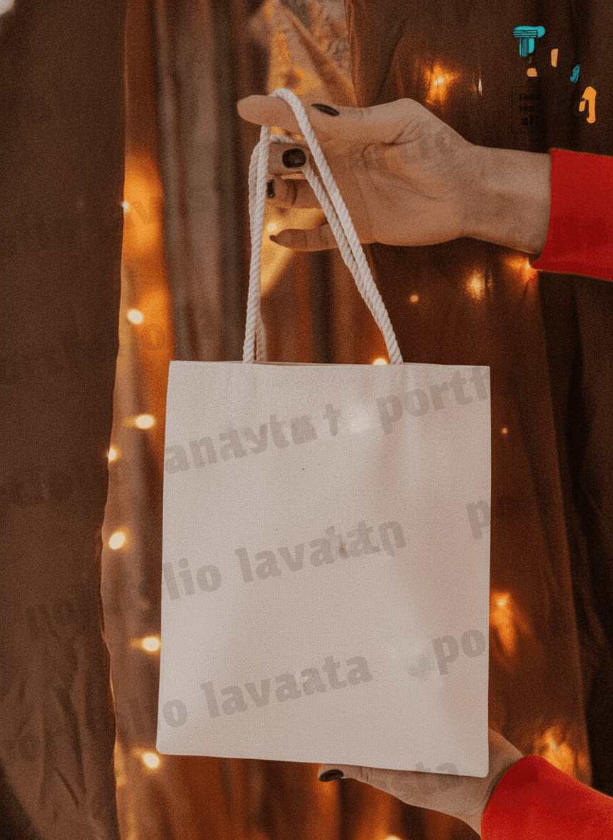 Cotton Linen-Look Tote Bag