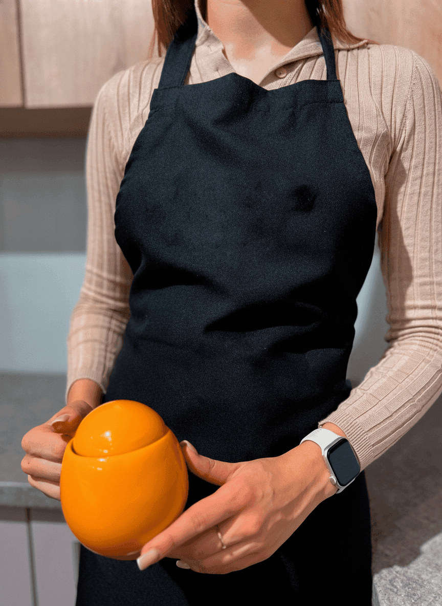 Black Gabardine Apron
