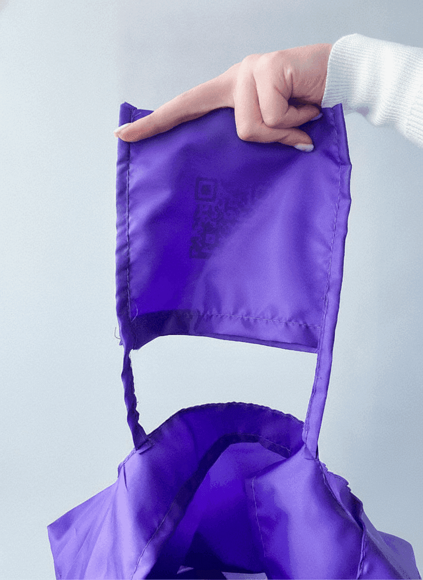 Purple Nylon Reusable Tote