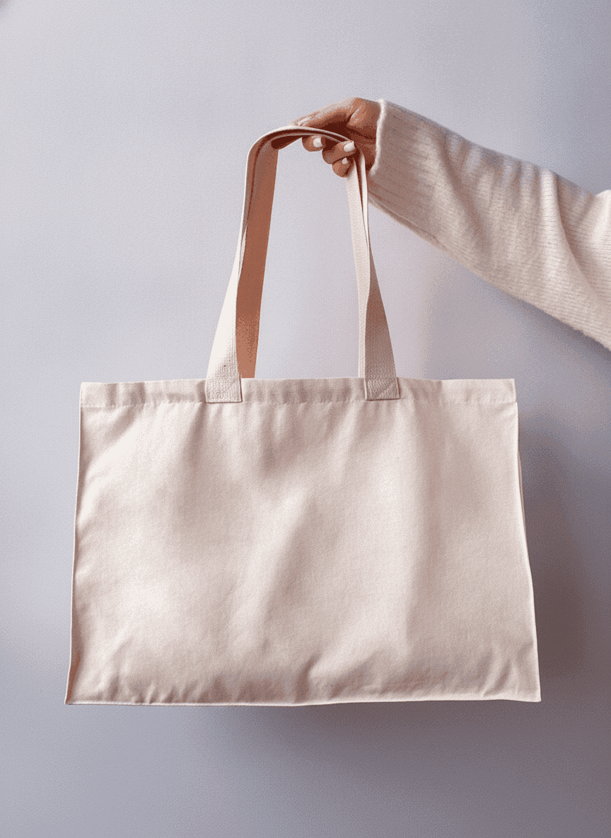 Heavyweight Cotton Tote with Webbing Handles
