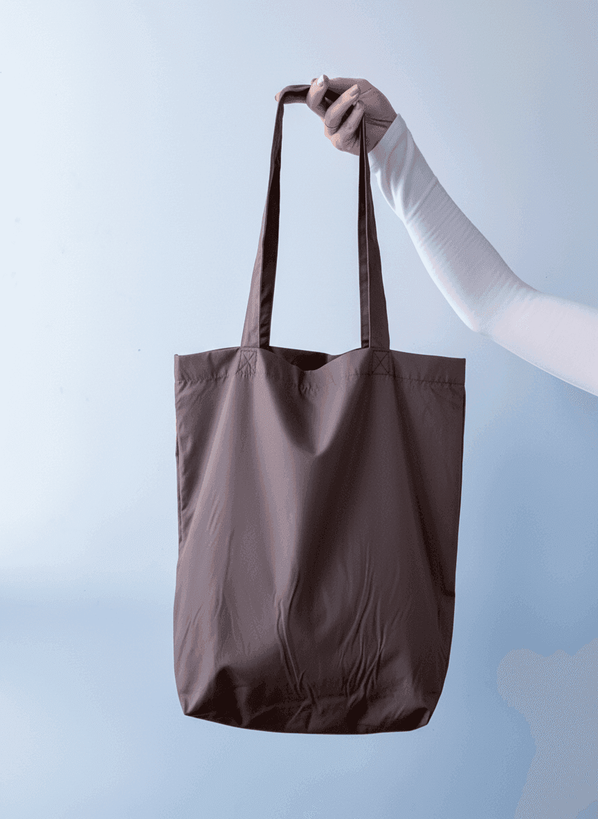 Вертикальный шопер из плащевки - водоотталкивающая элегантная модель с усиленным дном и трансформирующимся внутренним карманом, удобными плечевыми ручками в тон основы, без печати размер: 36см х 39см х 15см