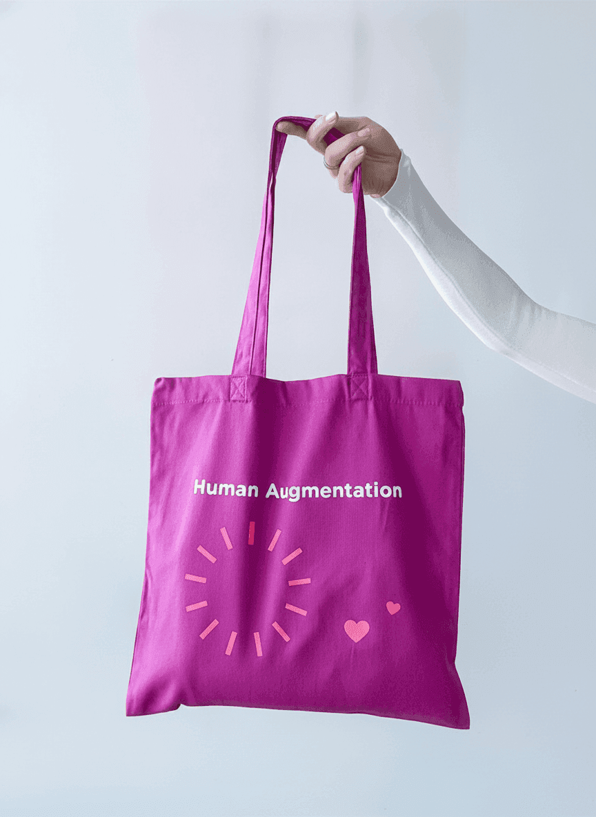 Pink Square Tote Bag