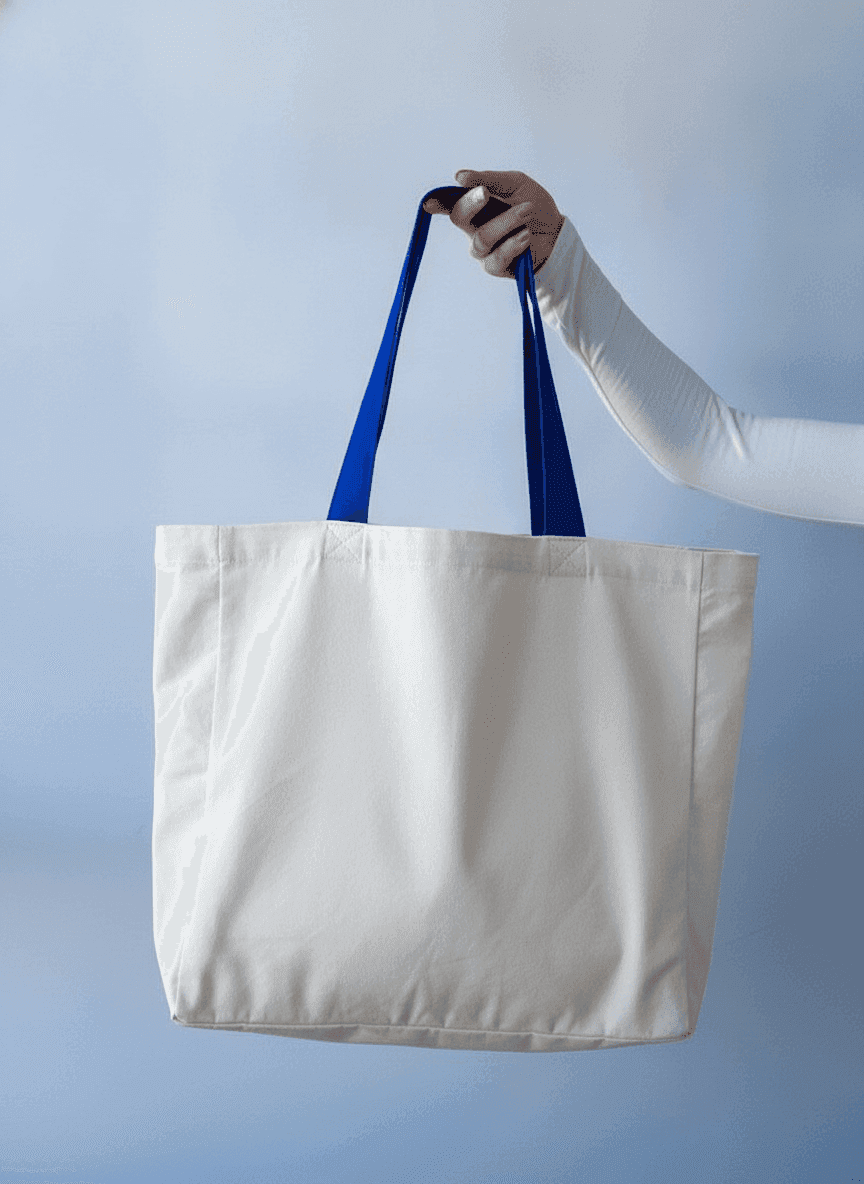 Cotton Twill Tote with Reinforced Bottom