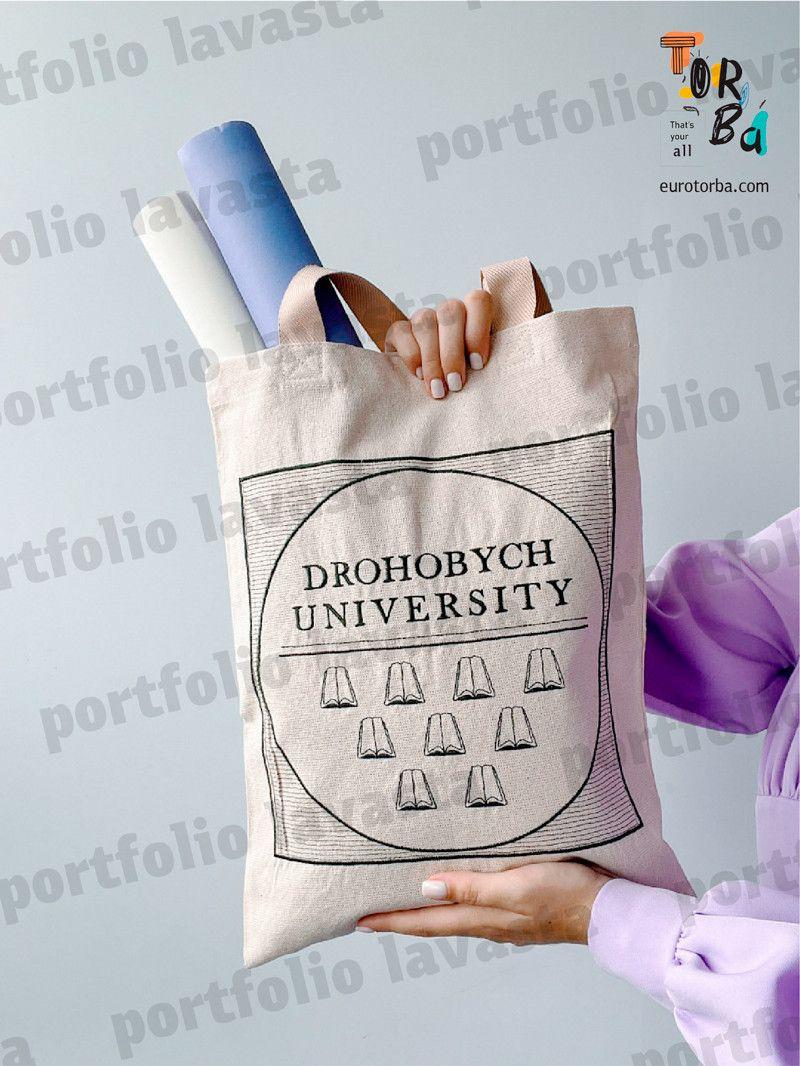 Сумка шопер класична з двонитки без друка