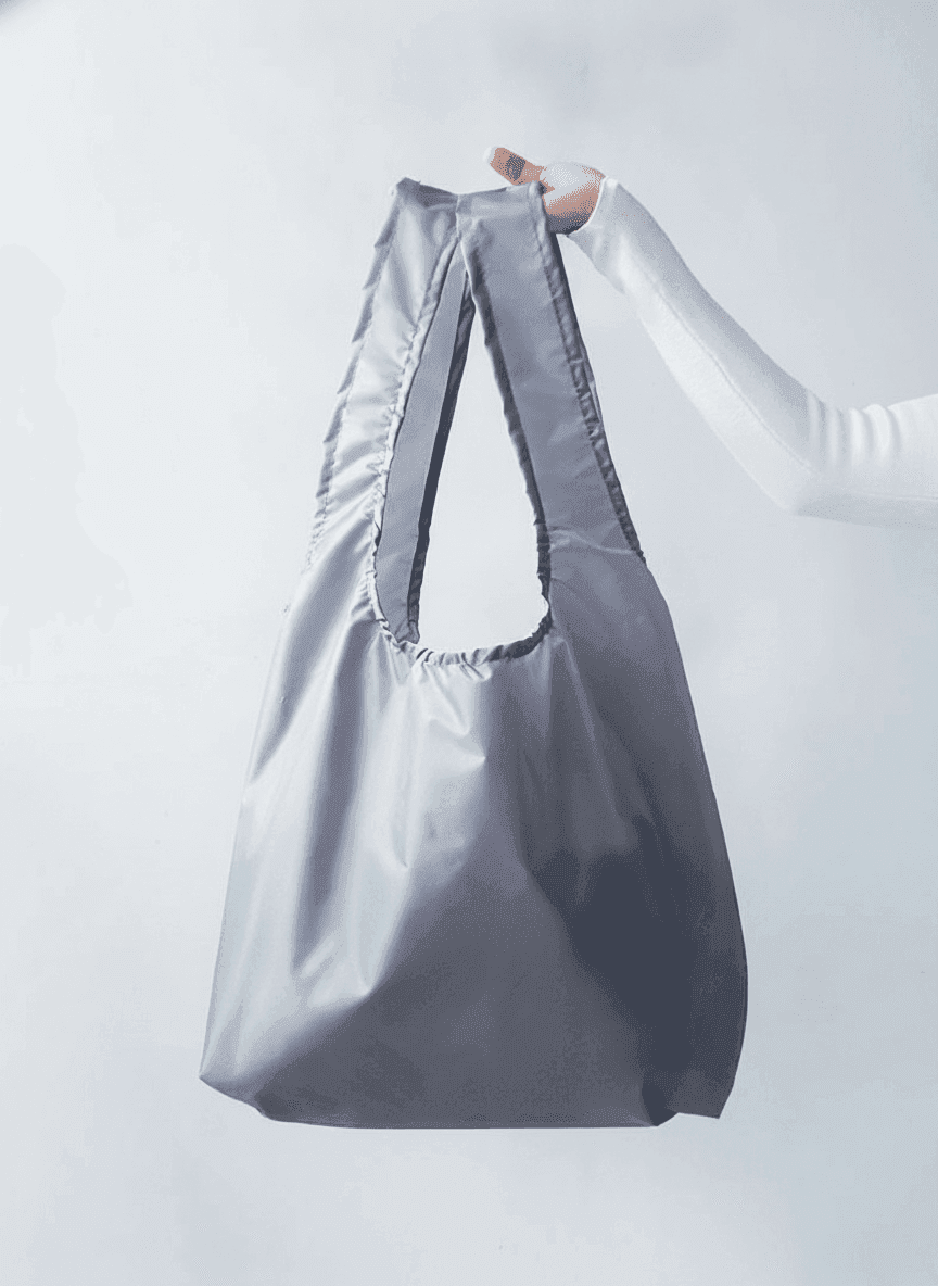 Gray Lightweight Durable Tote Bag with Wide Handles