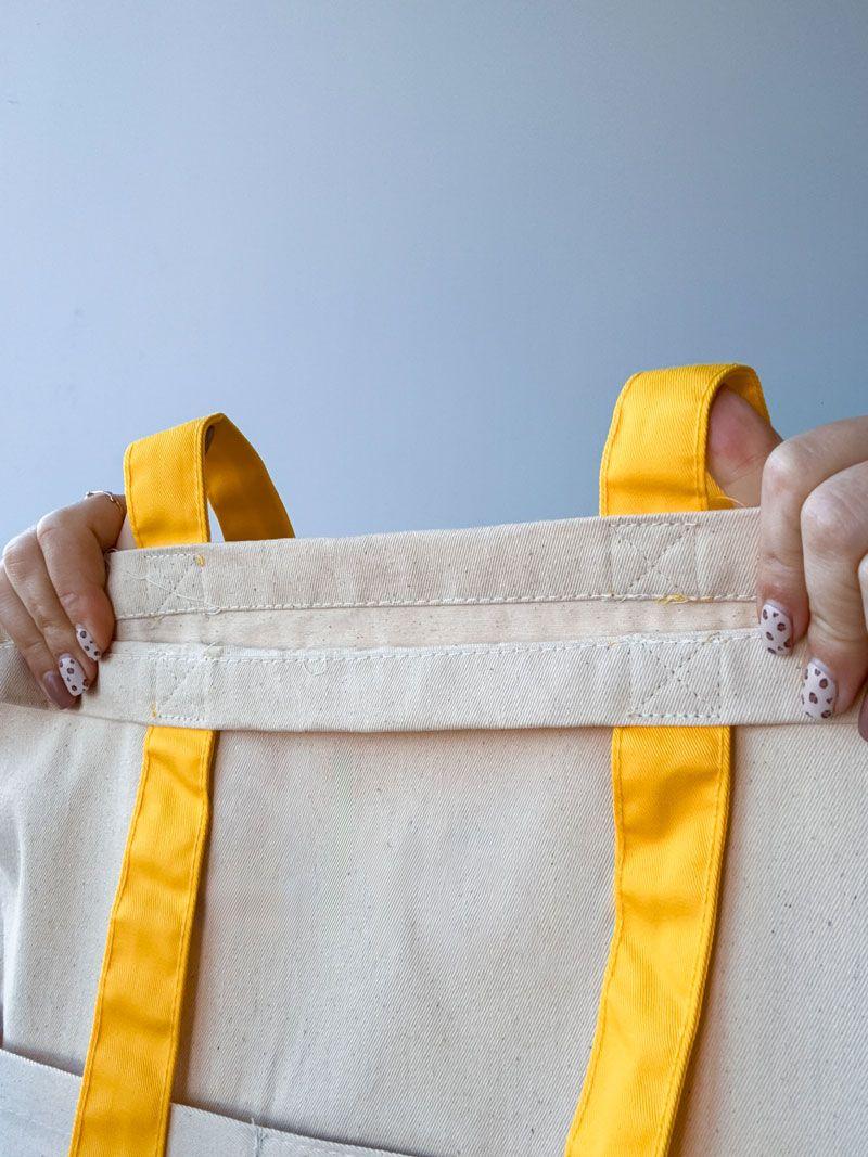 Шопер із бавовняної саржі з довгими ручками для покупок