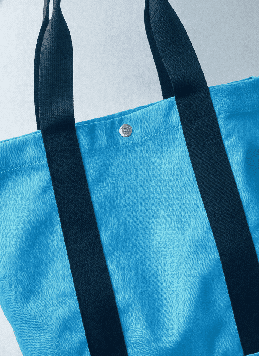 Light Blue Water-Repellent Raincoat Tote Bag