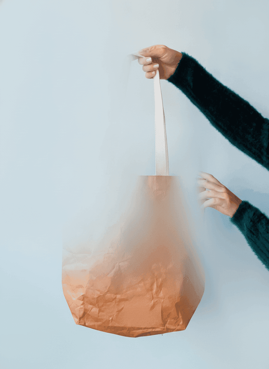 Mustard Tyvek Tote Bag with Base
