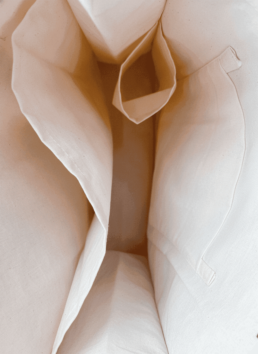 Eco-Material Tote Bag with Pockets & Long Handle
