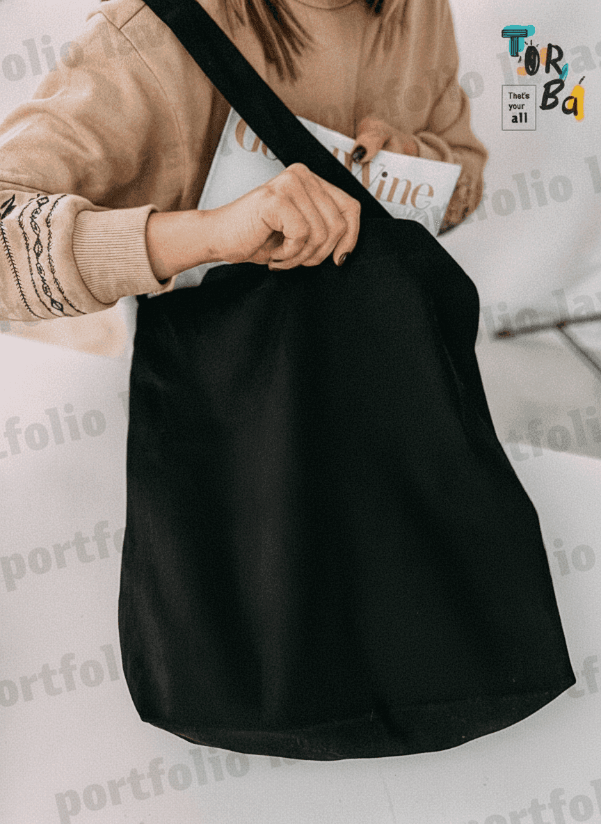 Sturdy Lined Crossbody Tote Bag