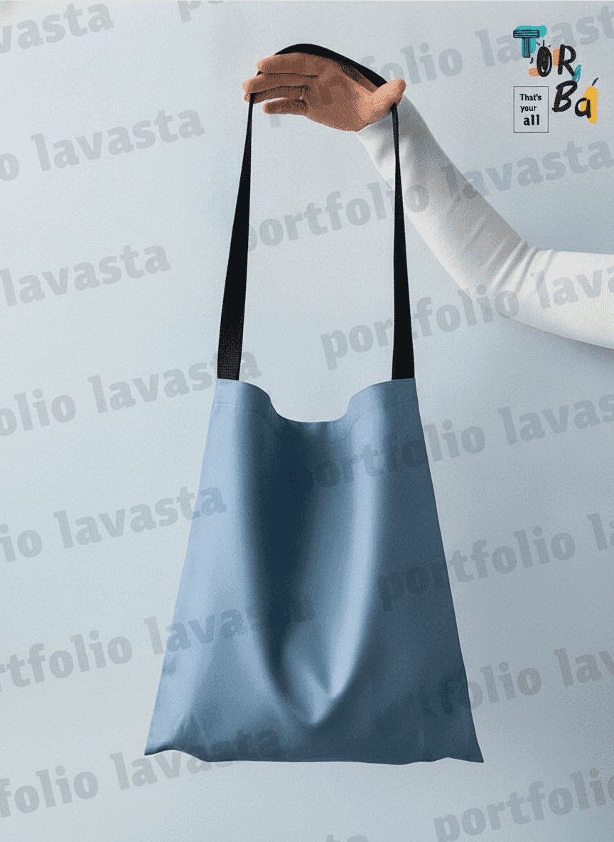Lava Gray Tote Bag with Adjustable Strap