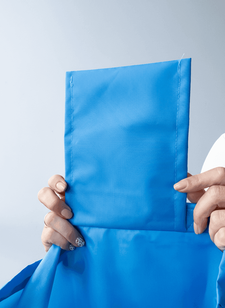 Шопер із водовідштовхувальної плащівки Фортуна з плечовими ручками — міцний багаторазовий аксесуар для покупок і щоденного використання без друку розмір: 41см х 39см