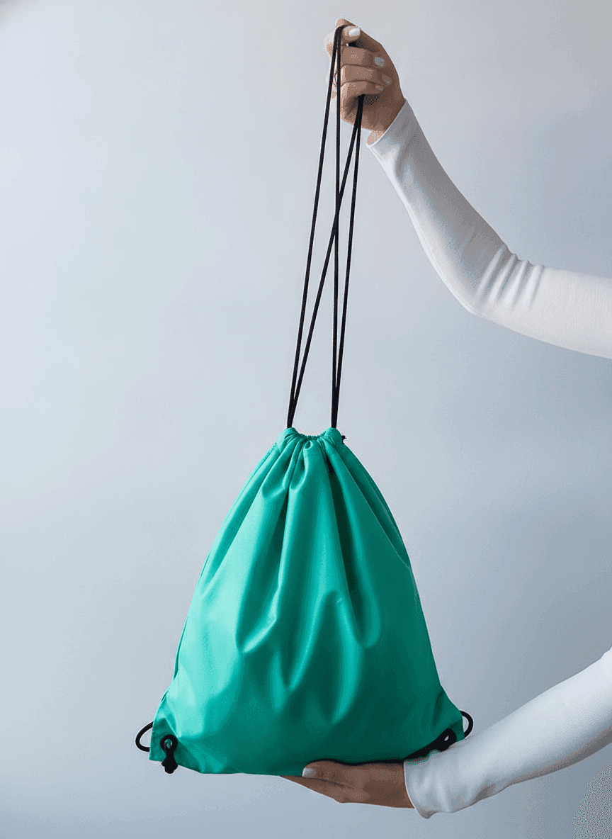 Raincoat Fabric Drawstring Backpack