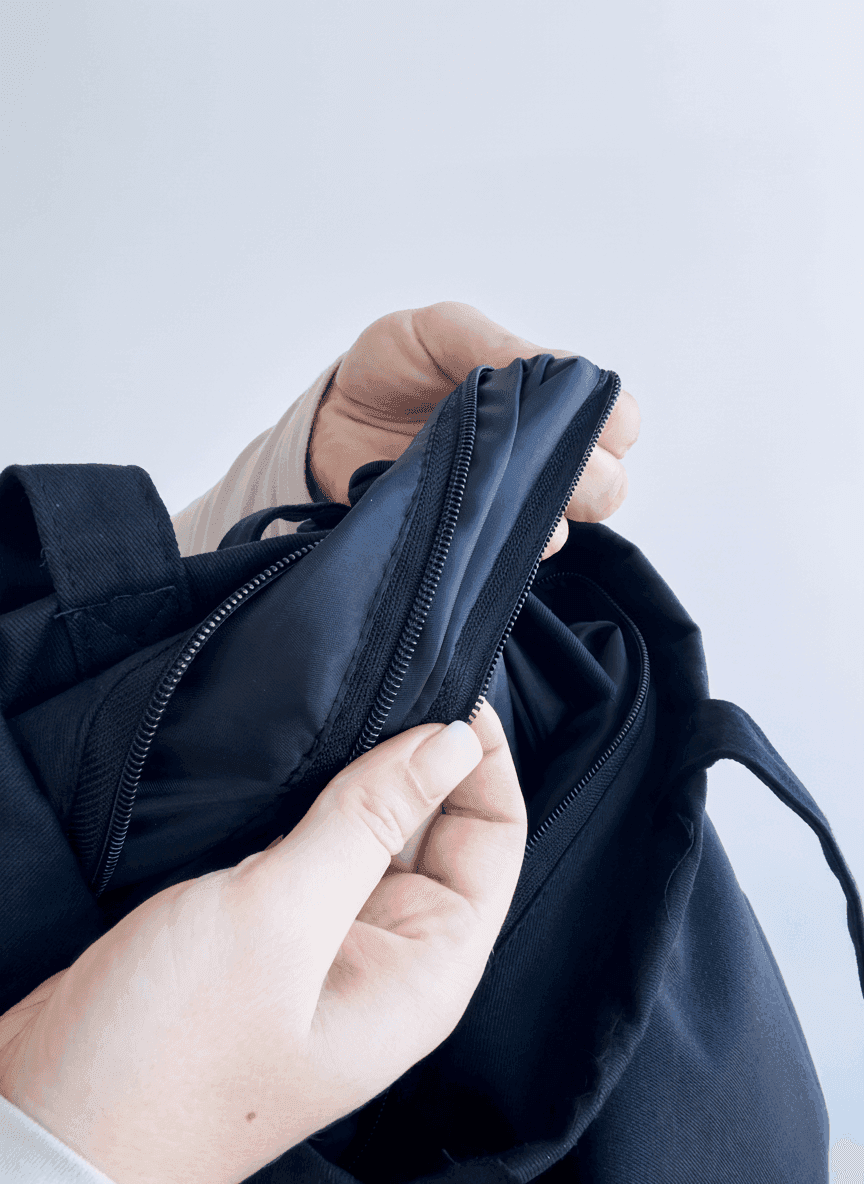 Шопер з бавовняної саржі з довгими ручками для покупок