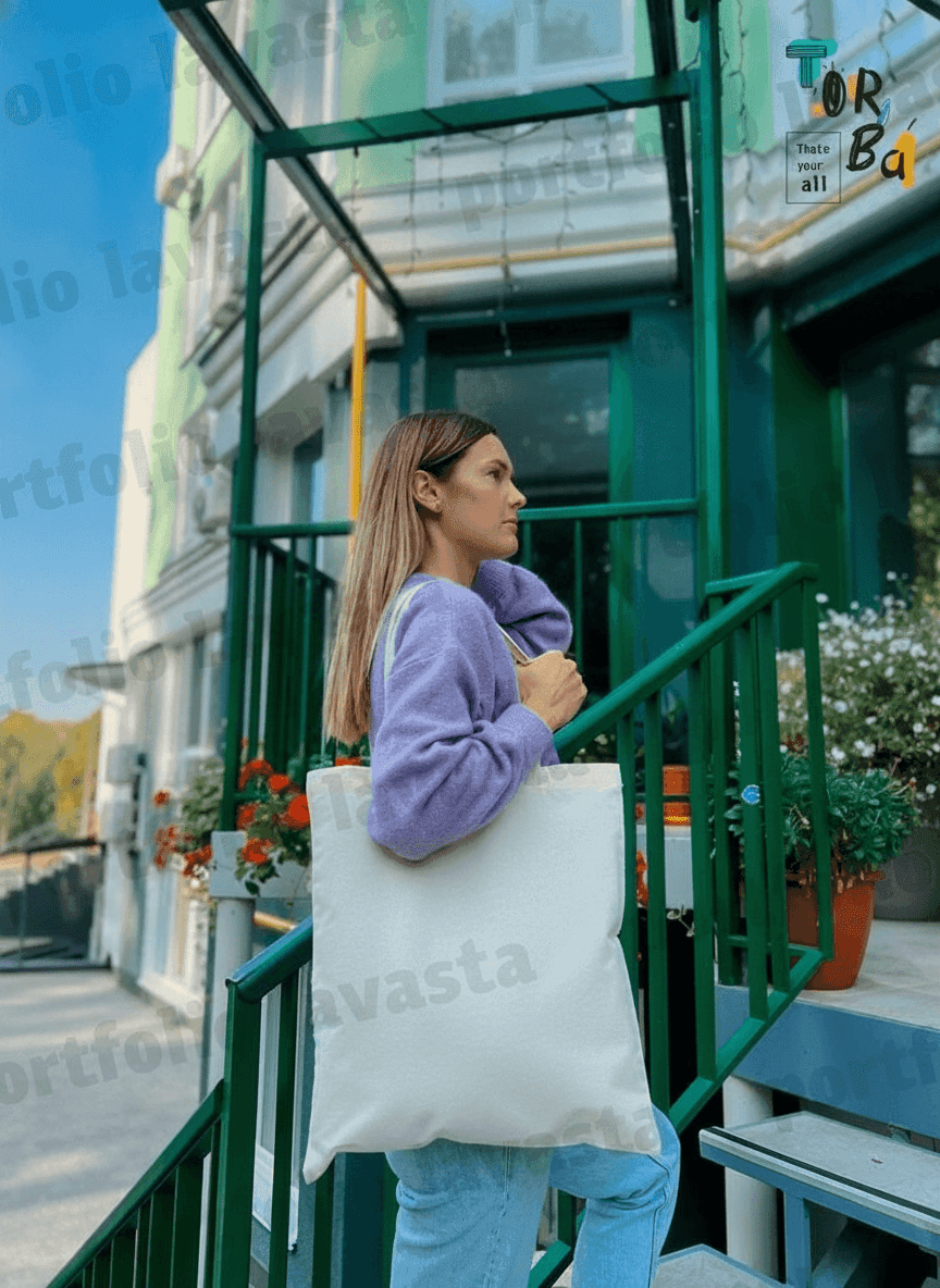 Oversized Lightweight Cotton Tote Bag