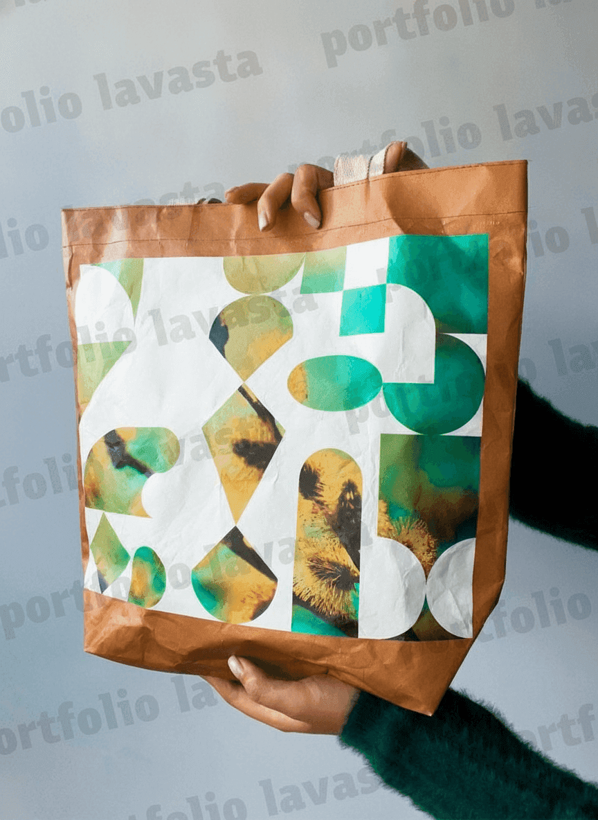 Mustard Tyvek Tote Bag with Base
