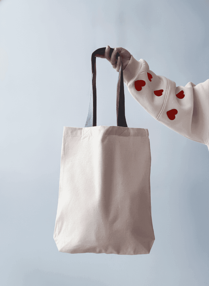 Eco Tote with Pocket & Colorful Handles