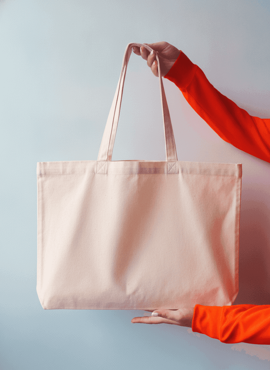 Spacious Heavy Cotton Tote Bag with Pockets