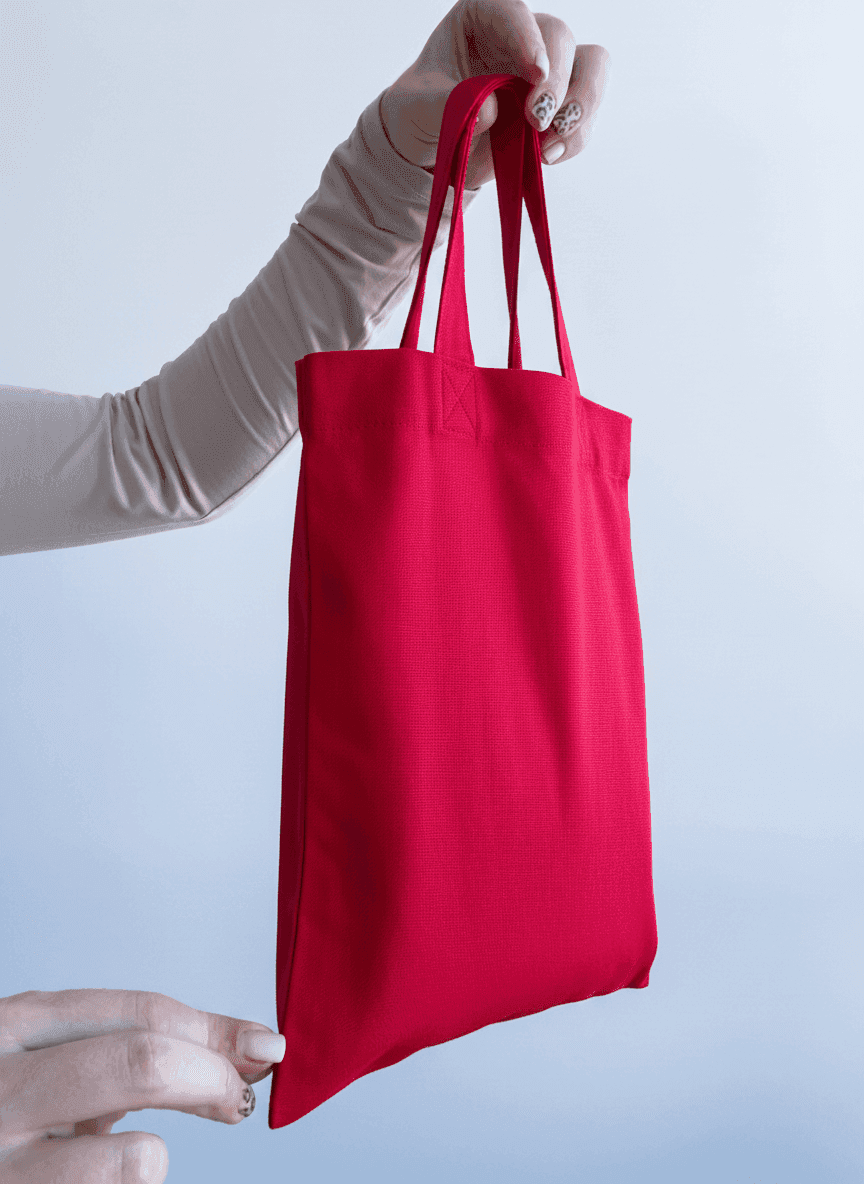 Книжный шопер из хлопковой двунитки, ручки для покупок