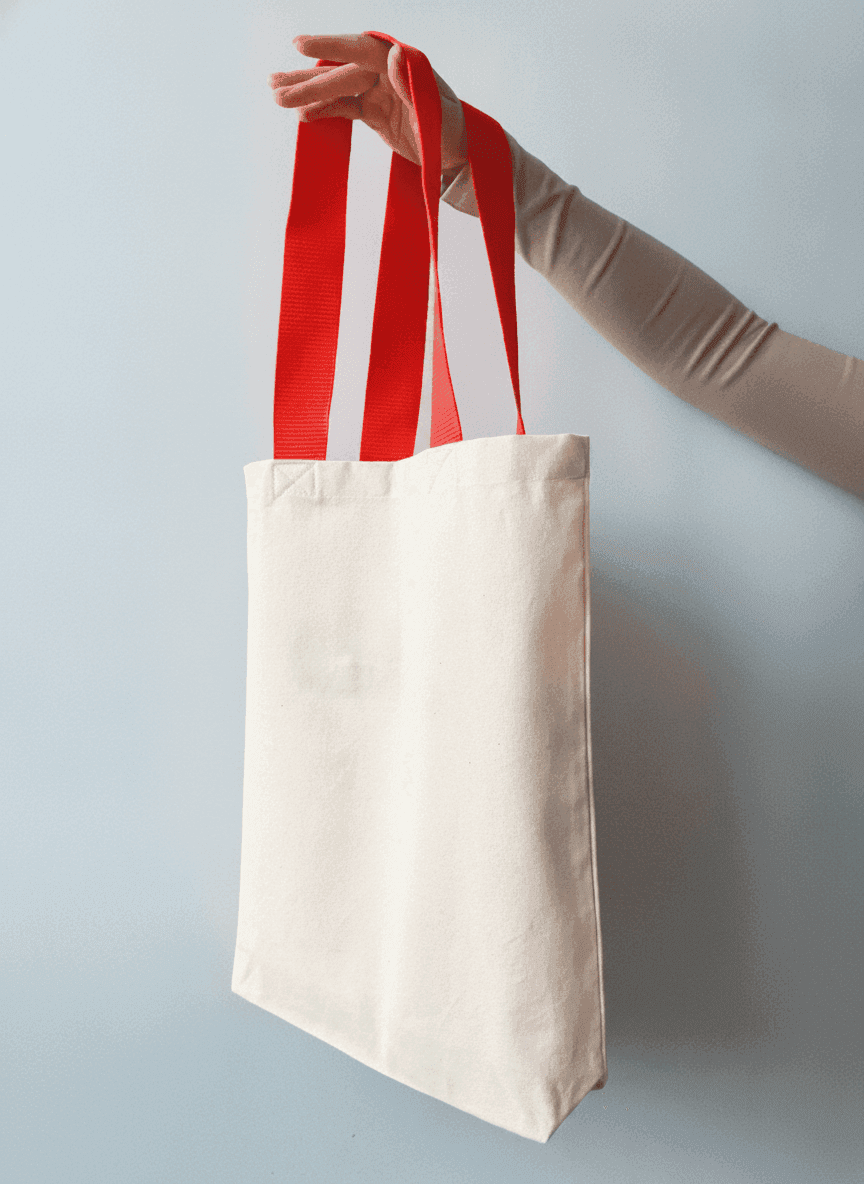 White Custom Logo Tote Bag