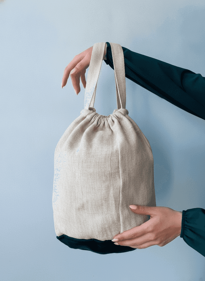 Canvas Drawstring Tote Bag