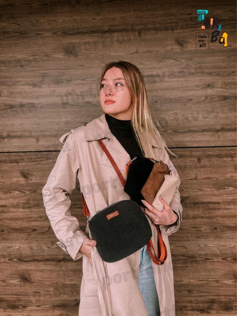 Сумочка из вельвета в ассортименте без печати Размер: 20см х 15см х 5см