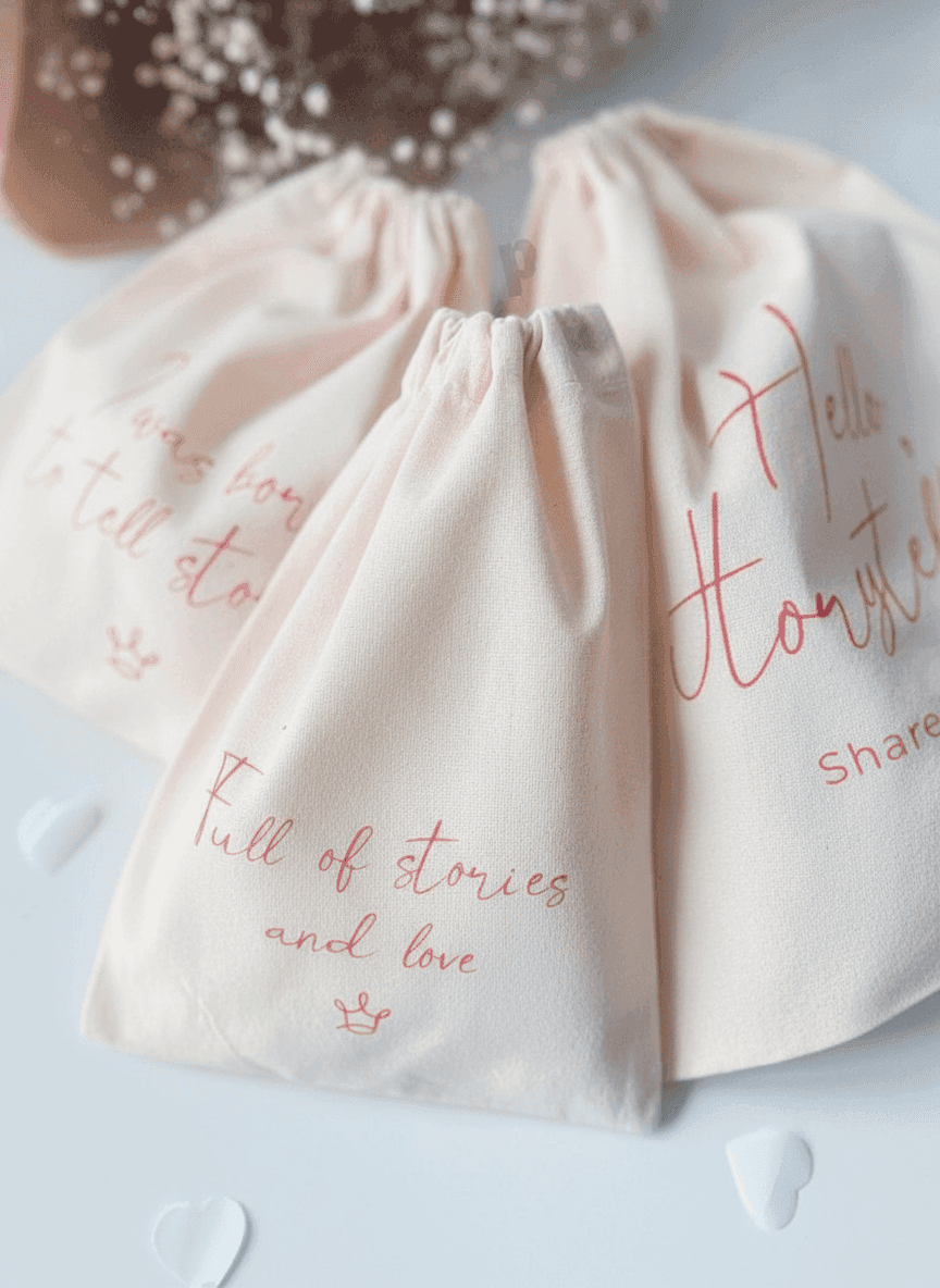 Thin Cotton Drawstring Pouch, Assorted
