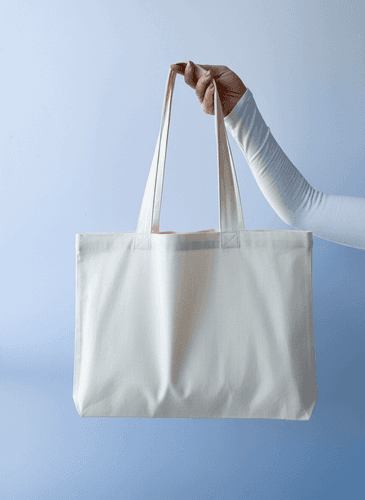 Шопер із міцного бавовняного полотна з підсиленими ручками — преміальний еко-шопер для покупок і щоденного використання без друку 40см х 30см х 10см