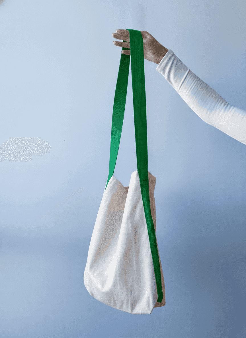 Twill crossbody messenger bag