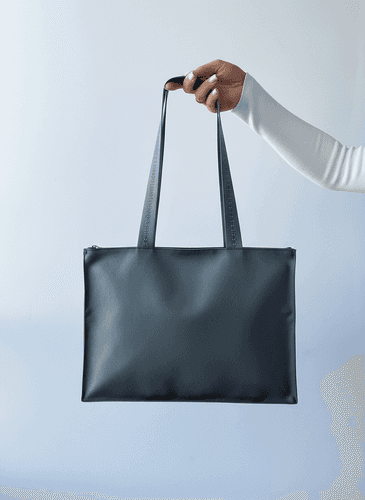 Шопер зі спанбонду та флізеліну з візерунковими спаяними ручками — стильний промо-аксесуар для покупок і корпоративних заходів без друку розмір: 35см х 25см х 7см