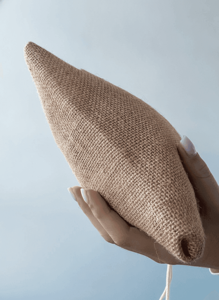 Natural Burlap Drawstring Pouch