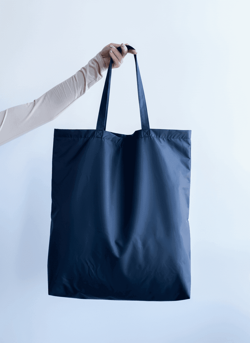 Трапециевидный шопер из оксфорда для покупок, с ручками