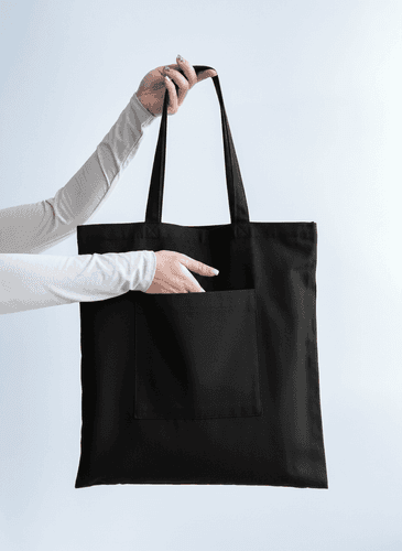 Книжний бавовняний шопер з плечовими ручками для покупок