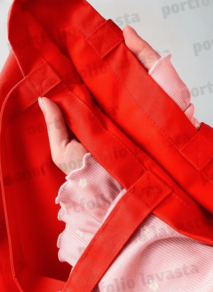 Twill Tote Red & Green