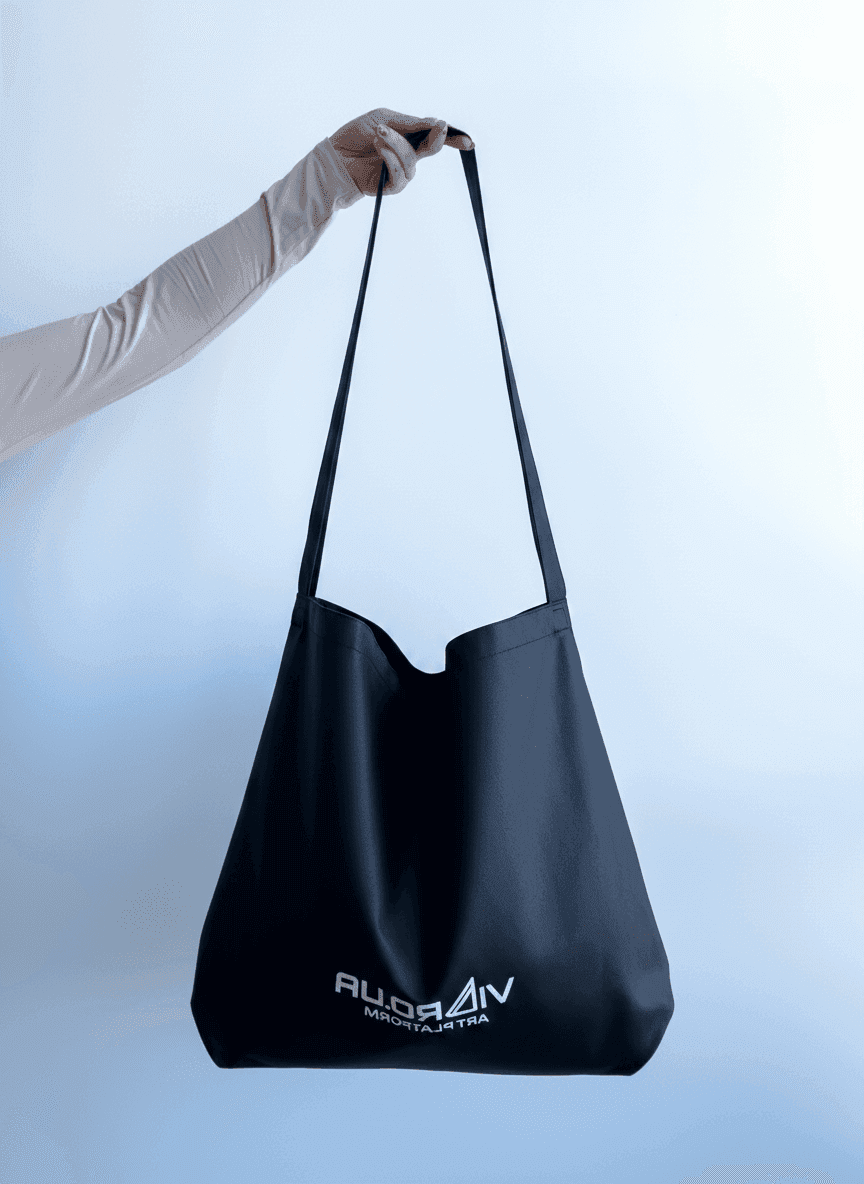 Шоппер из спанбонда и флизелина с длинными ручками для промо