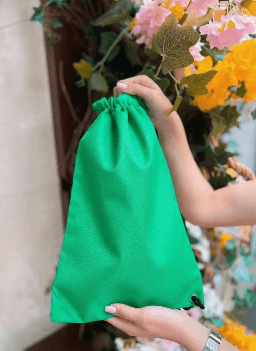 Small Long Green Spunbond Backpack