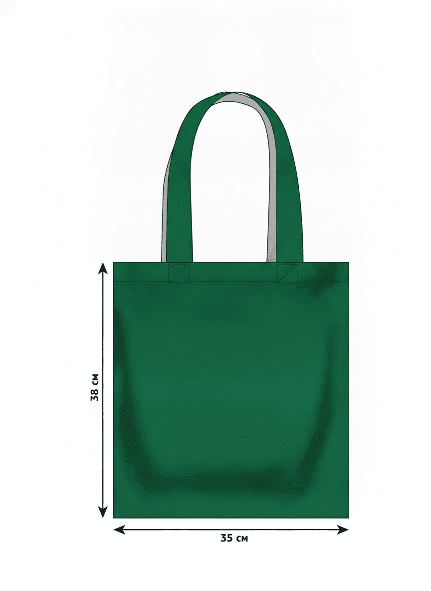 Green Heavy-Duty Polyester Tote Bag