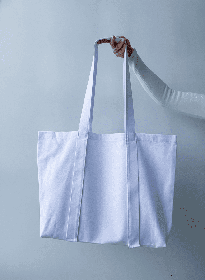 Durable Blue Twill Tote Bag