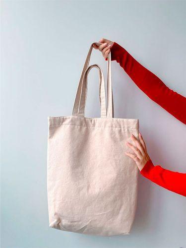 Большая котоновая сумка средней плотности с дном