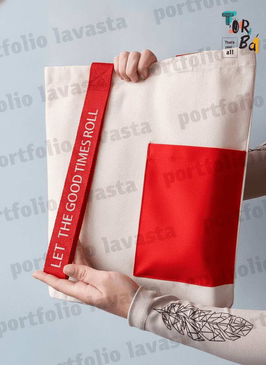 White Custom Logo Tote Bag