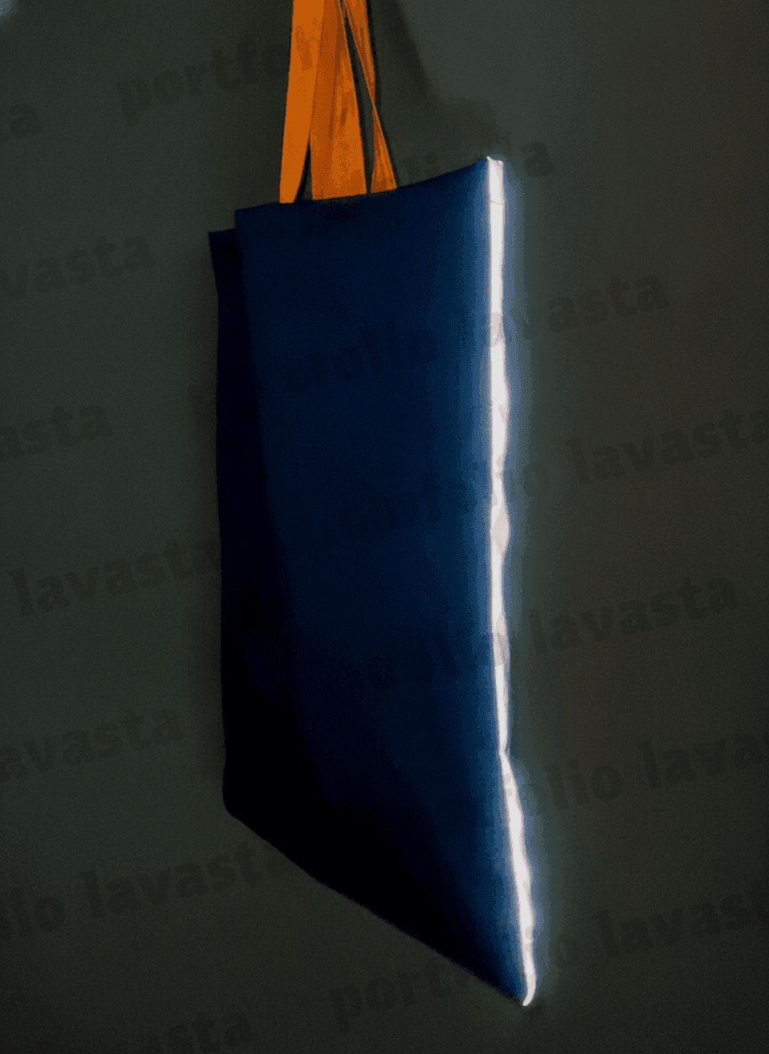 Lined Twill & Reflective Tote Bag