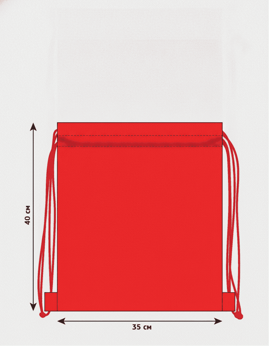 Red water-resistant nylon backpack with reflective strip