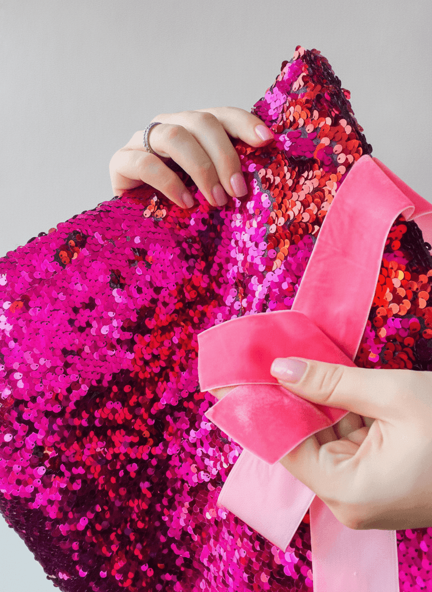 Pink Sequin Pouch